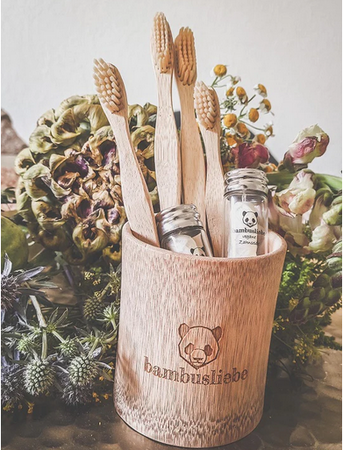 Bambus Zahnputzbecher | bambusliebe | 100% Naturprodukt |  gesundheit-wellness-leben.de