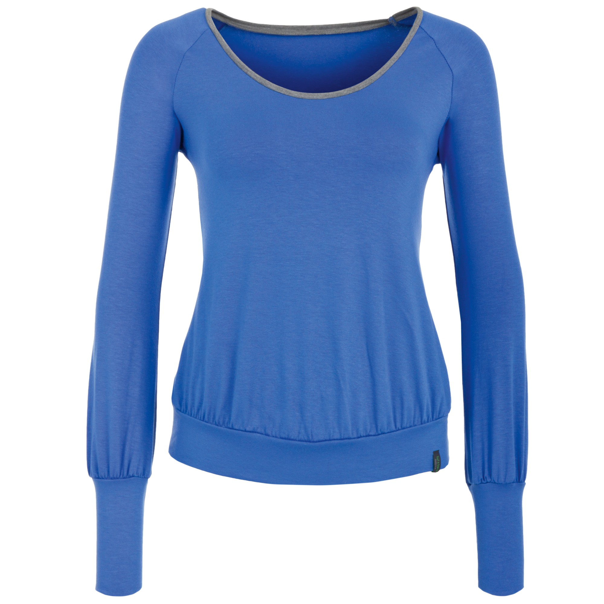 Yoga Langarm Shirt/Oberteil blau/grau, SITA LONGSLEEVE von hut und